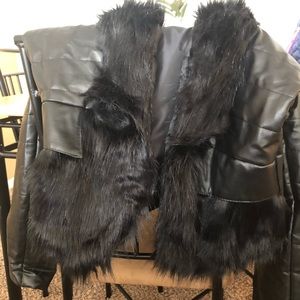 Black leather jacket